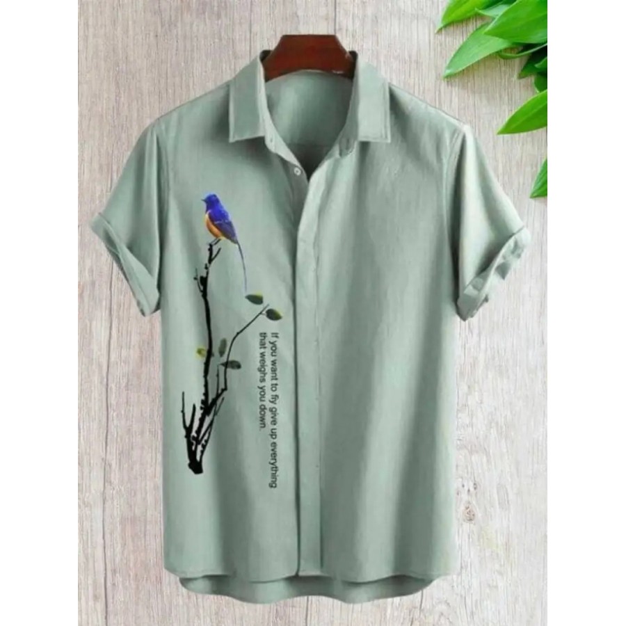 Classic Cotton Blend Casual Shirts For Men