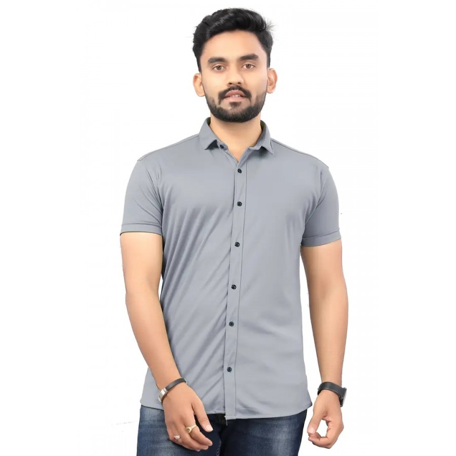 Classic Cotton Blend Solid Casual Shirts for Men