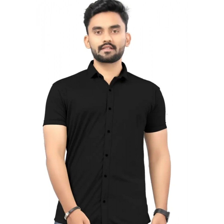 Classic Cotton Blend Solid Casual Shirts for Men