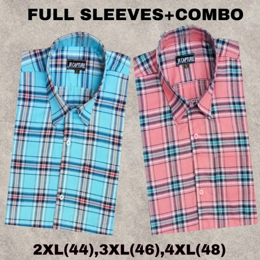 Classic Cotton Checked Casual Shirts for Men, Pack of 2