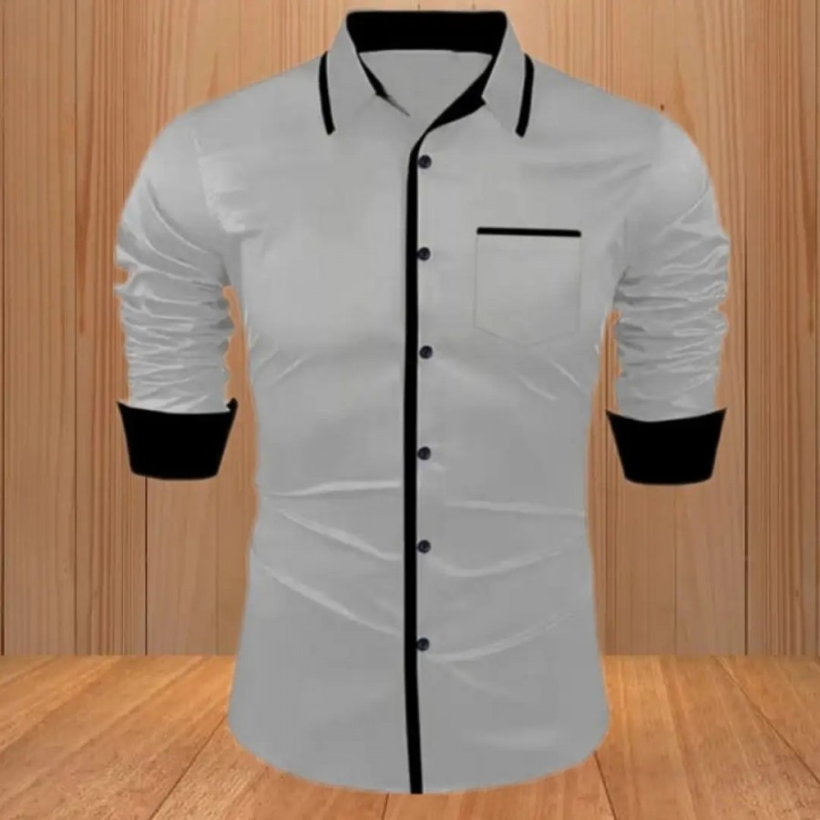 Classic Cotton Long Sleeves Casual Shirts For Men