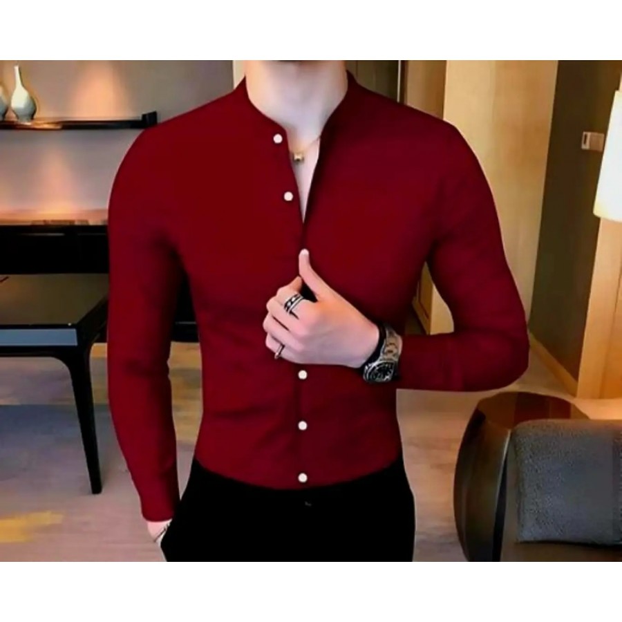 Classic Cotton Long Sleeves Casual Shirts For Men