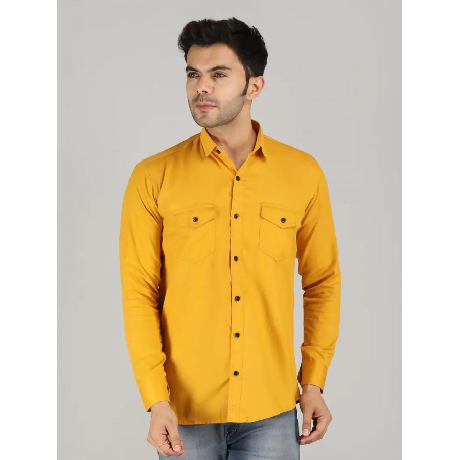 Classic Cotton Solid Casual Shirt For Men