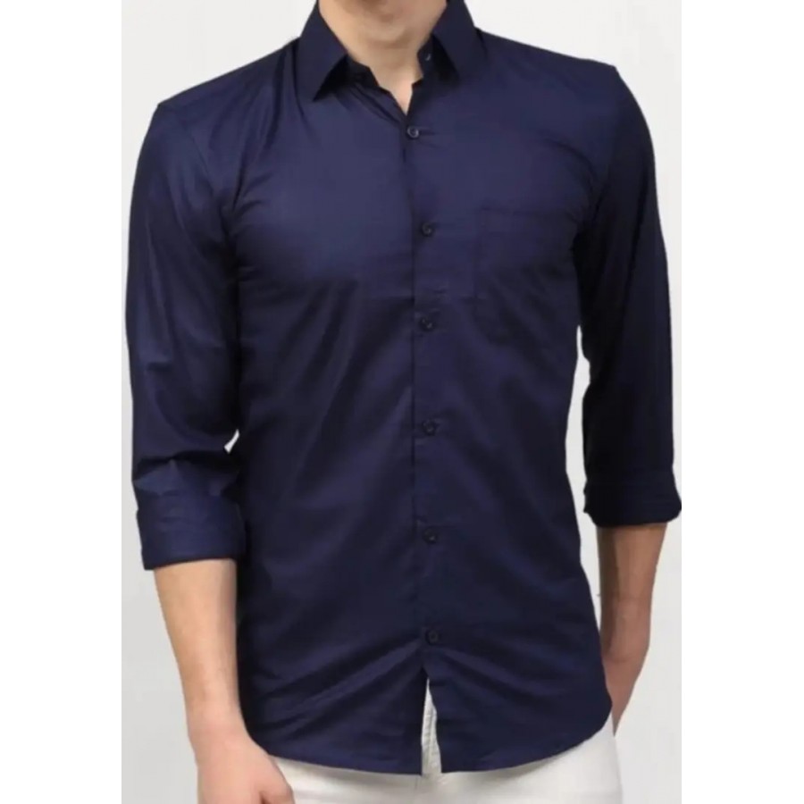 Classic Cotton Solid Casual Shirts for Men