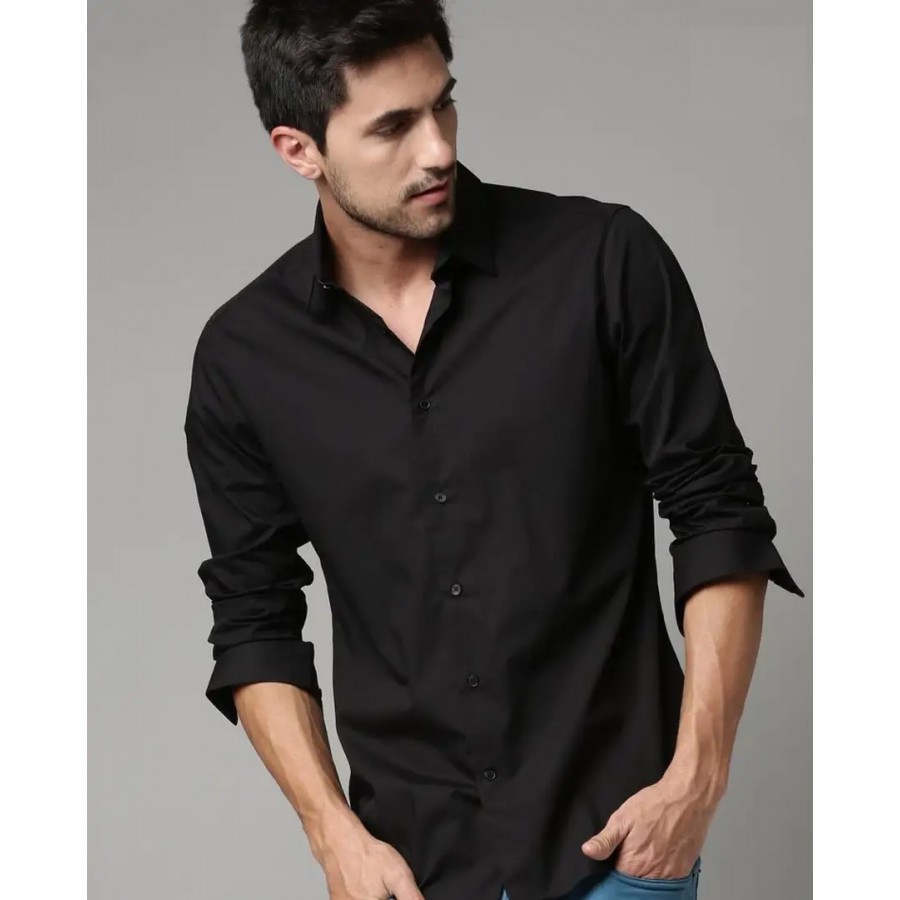 Classic Cotton Solid Casual Shirts for Men