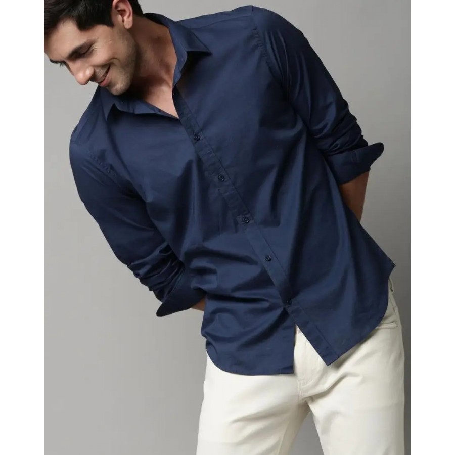 Classic Cotton Solid Casual Shirts for Men