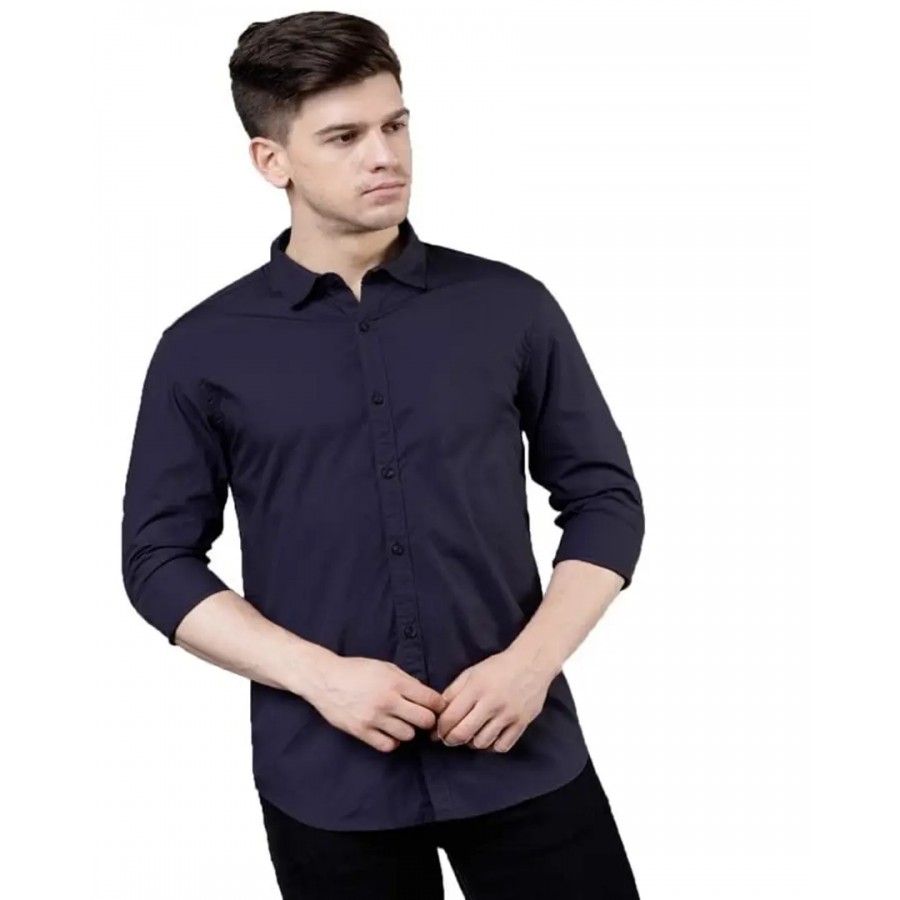 Classic Cotton Solid Casual Shirts for Men