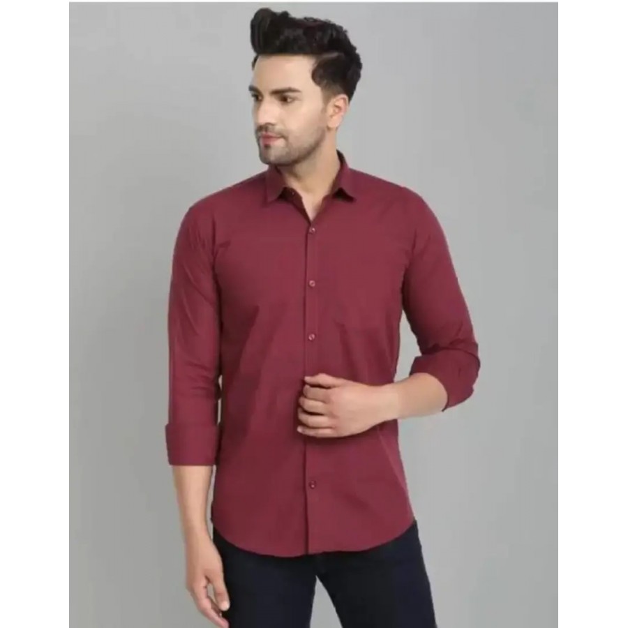 Classic Cotton Solid Casual Shirts for Men