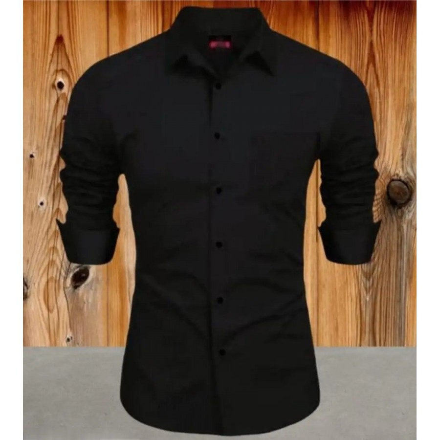 Classic Cotton Solid Casual Shirts for Men