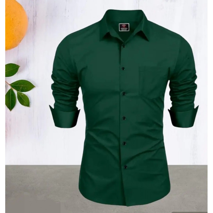 Classic Cotton Solid Casual Shirts for Men