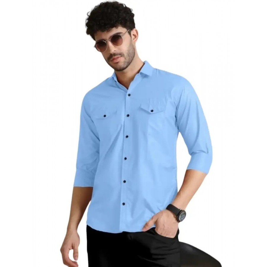 Classic Cotton Solid Casual Shirts for Men