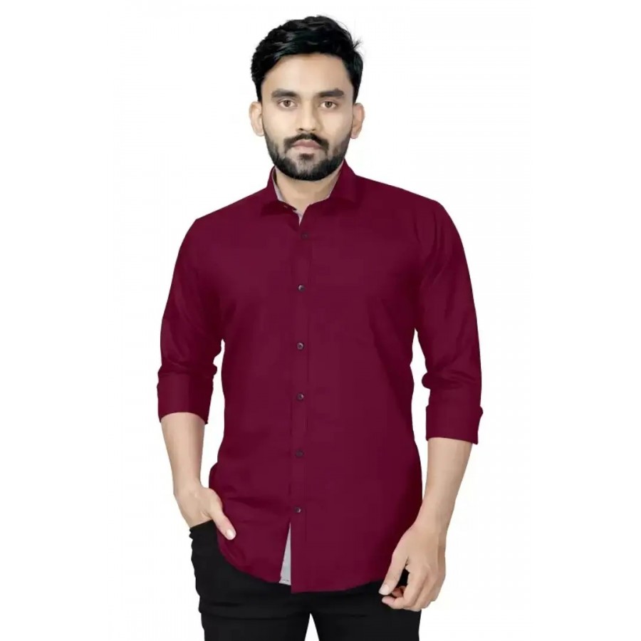 Classic Cotton Solid Casual Shirts for Men