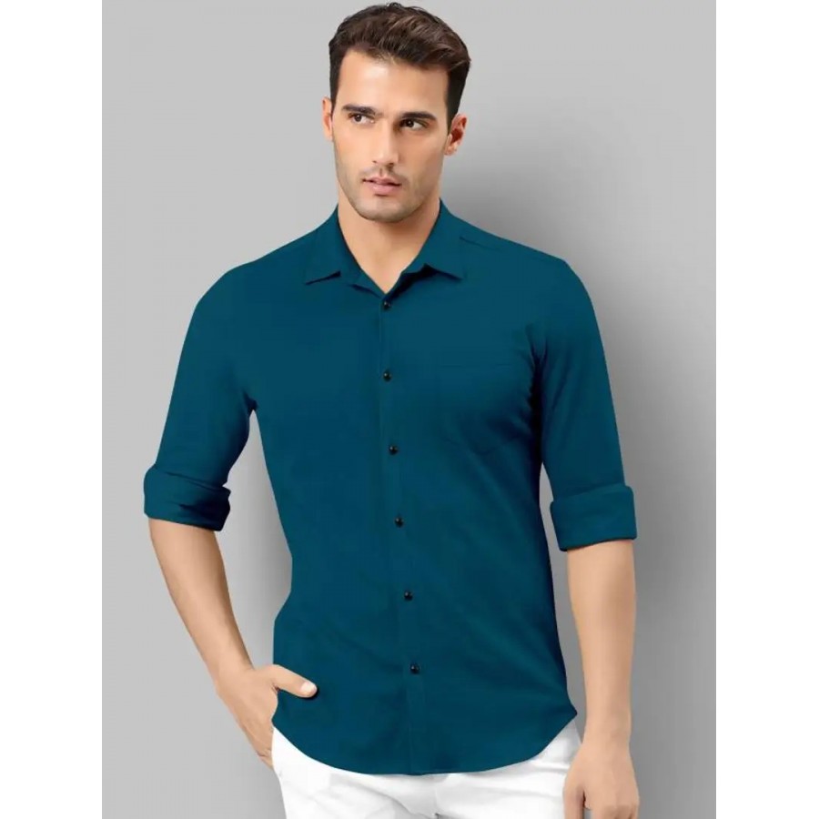 Classic Cotton Solid Casual Shirts for Men