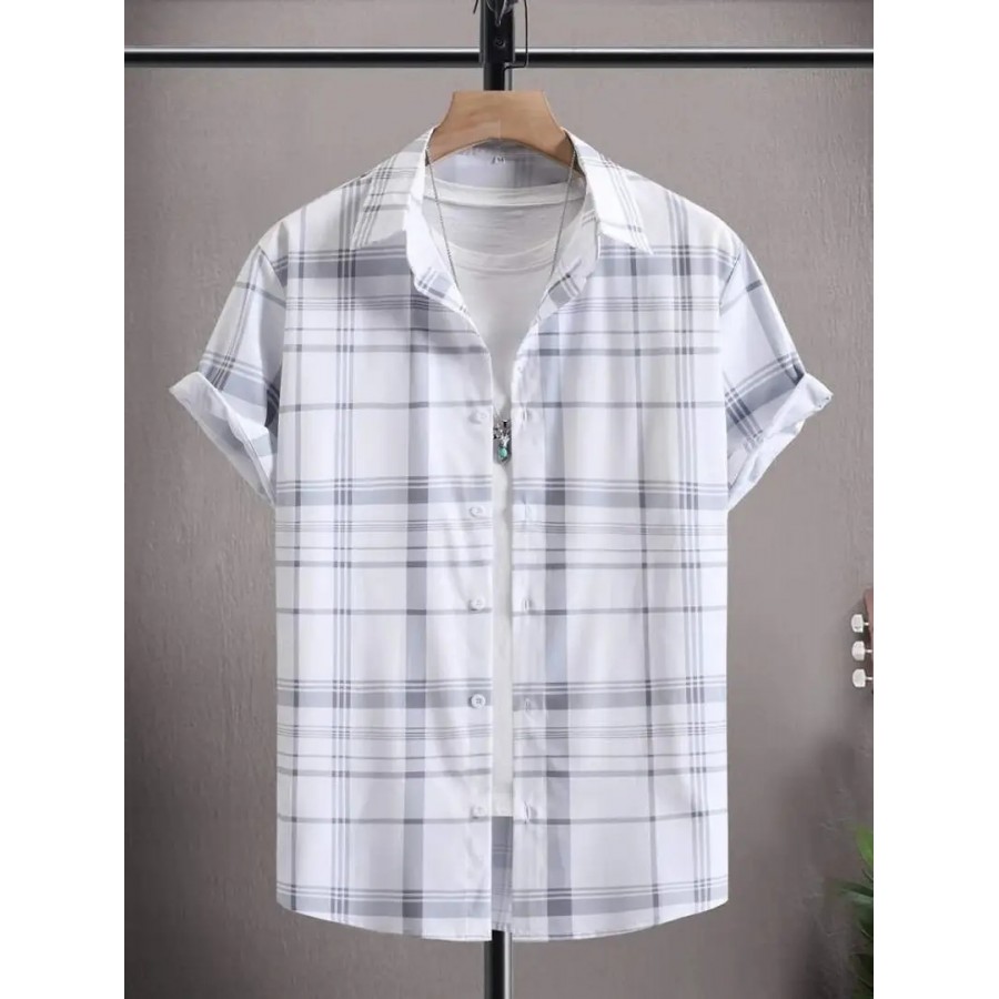 Classic Cotton Spandex Casual Shirts for Men