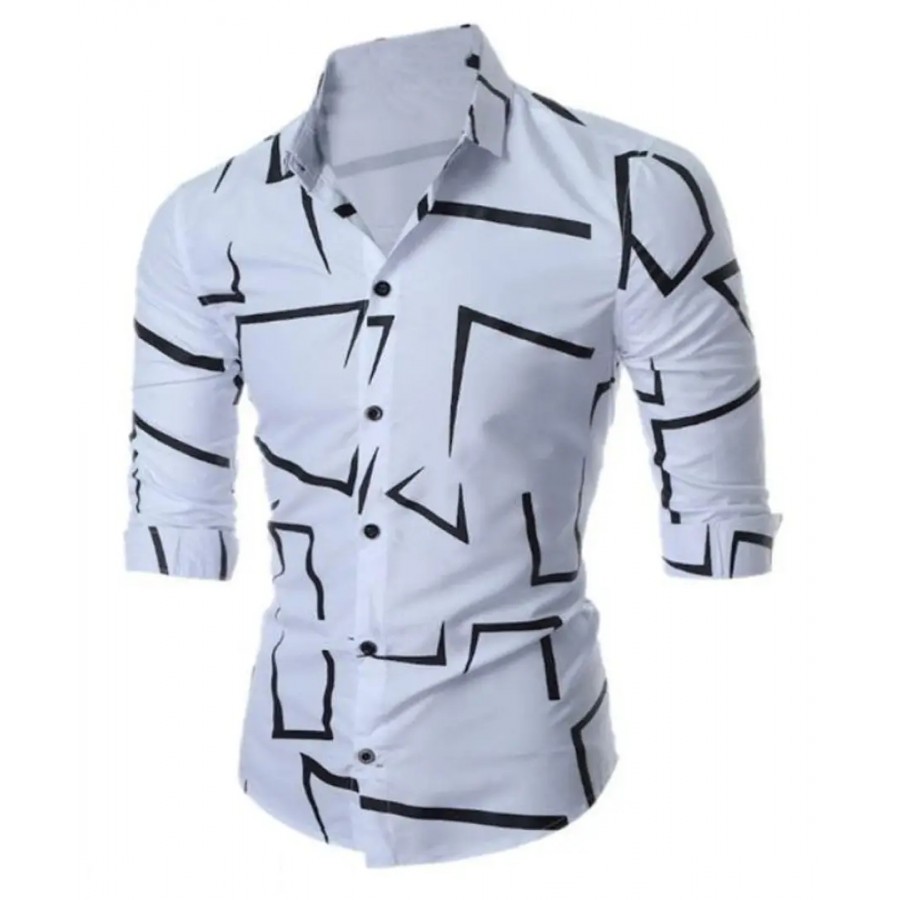 Classic Cotton Striped Casual Shirts for Men