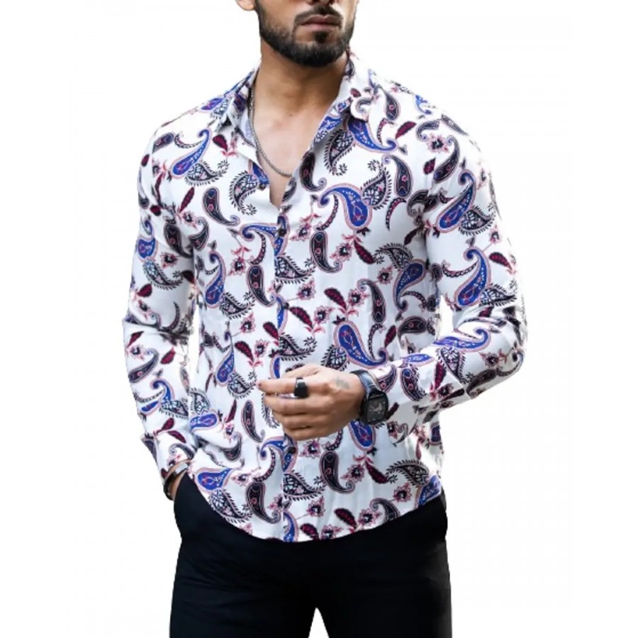 Classic Polyester Spandex Long Sleeves Printed For Men