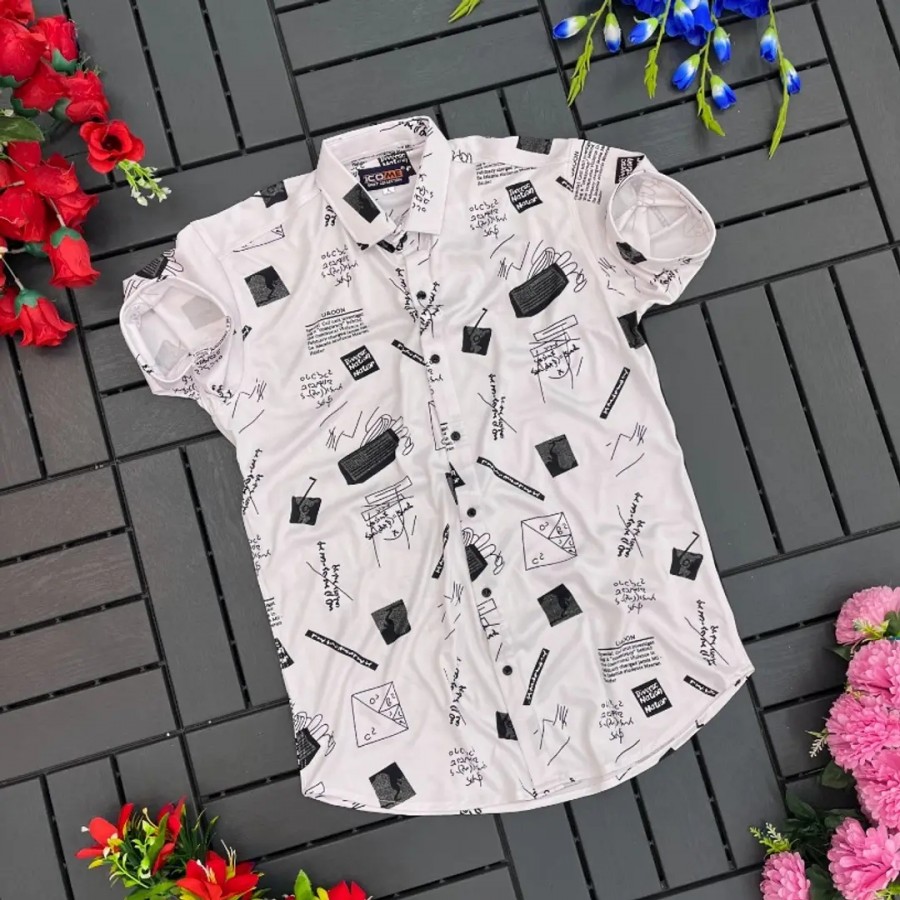 Classic Cotton Blend Printed Casual Shirts for Men