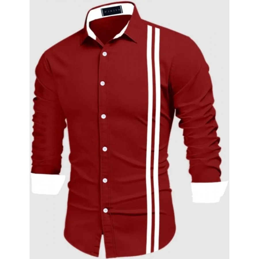 Classic Cotton Blend Solid Casual Shirts for Men