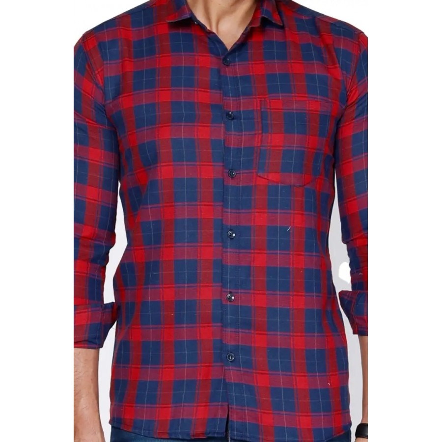 Classic Cotton Checked Casual Shirts For Men