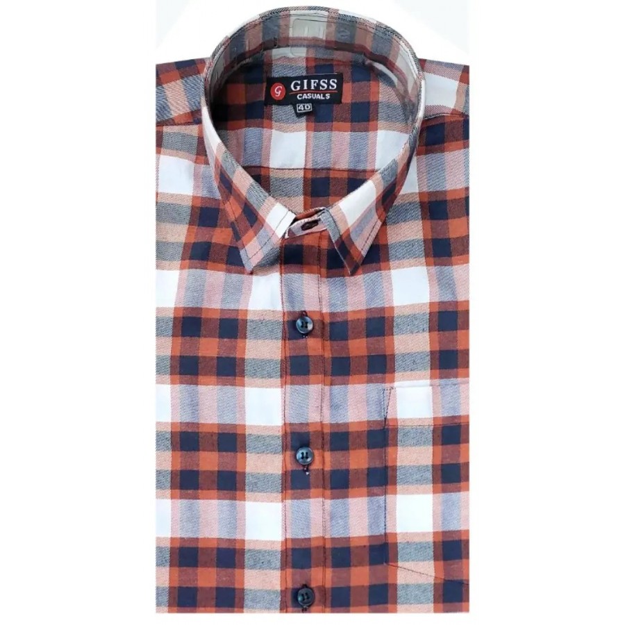 Classic Cotton Checked Casual Shirts for Men