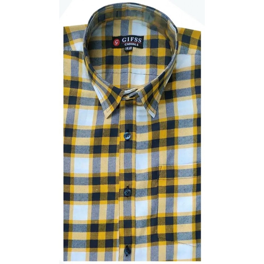 Classic Cotton Checked Casual Shirts for Men