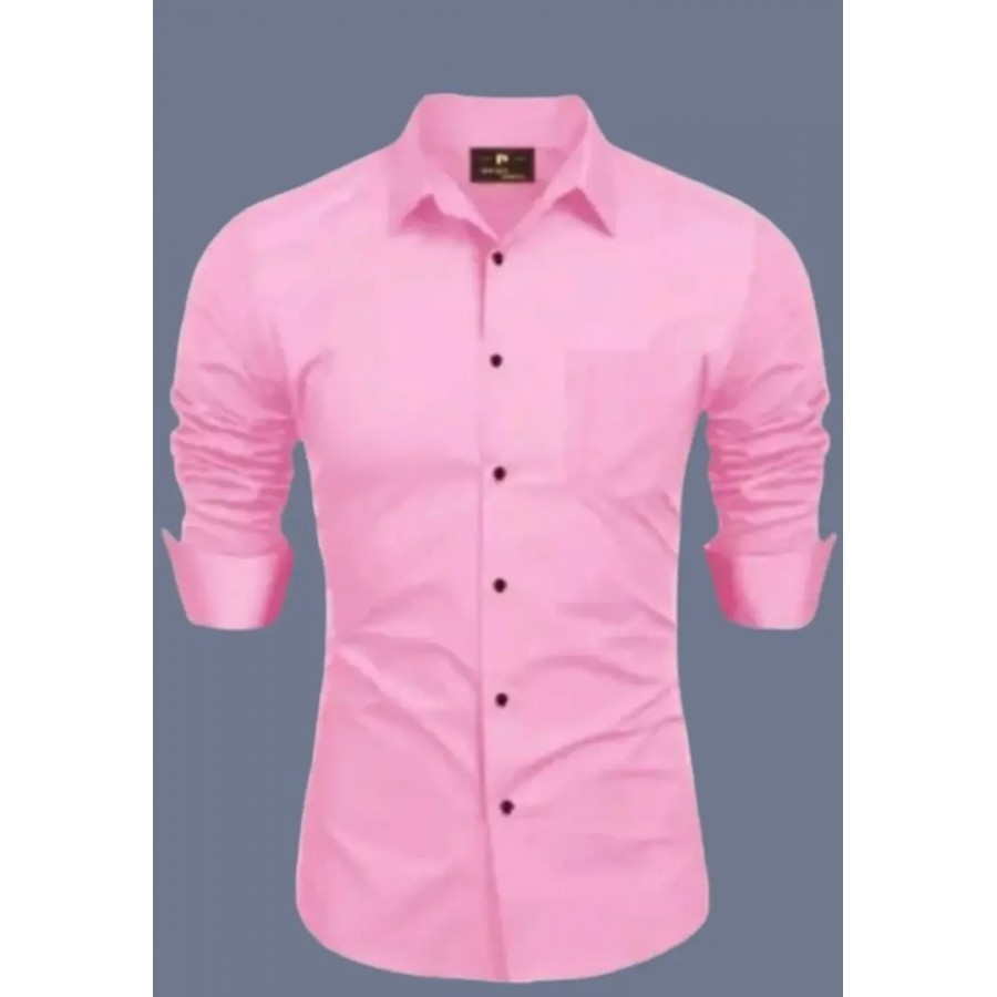 Classic Cotton Long Sleeves Solid Casual Shirts for Men