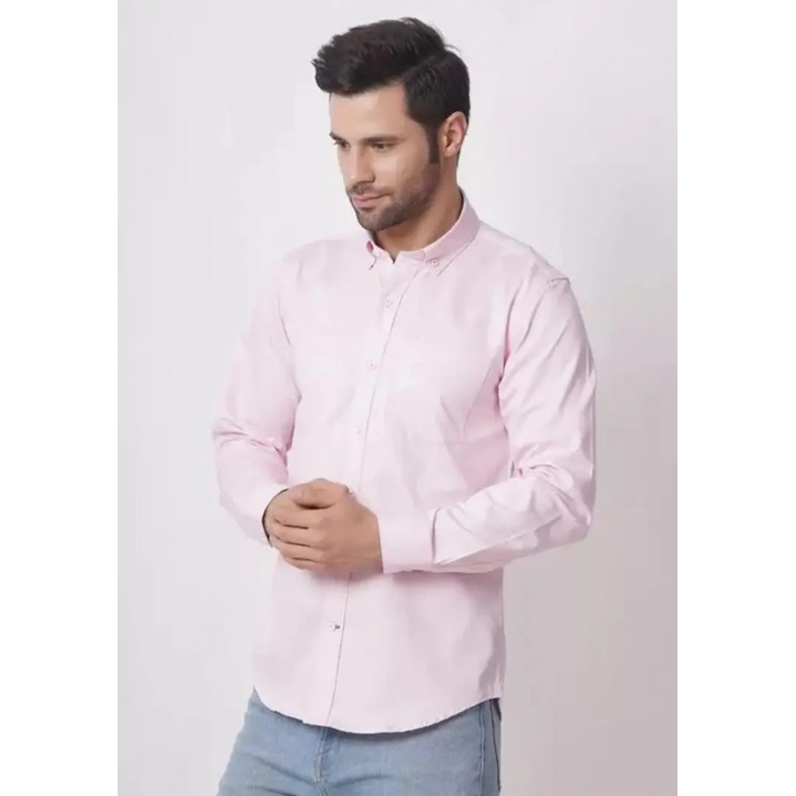 Classic Cotton Long Sleeves Solid Casual Shirts for Men