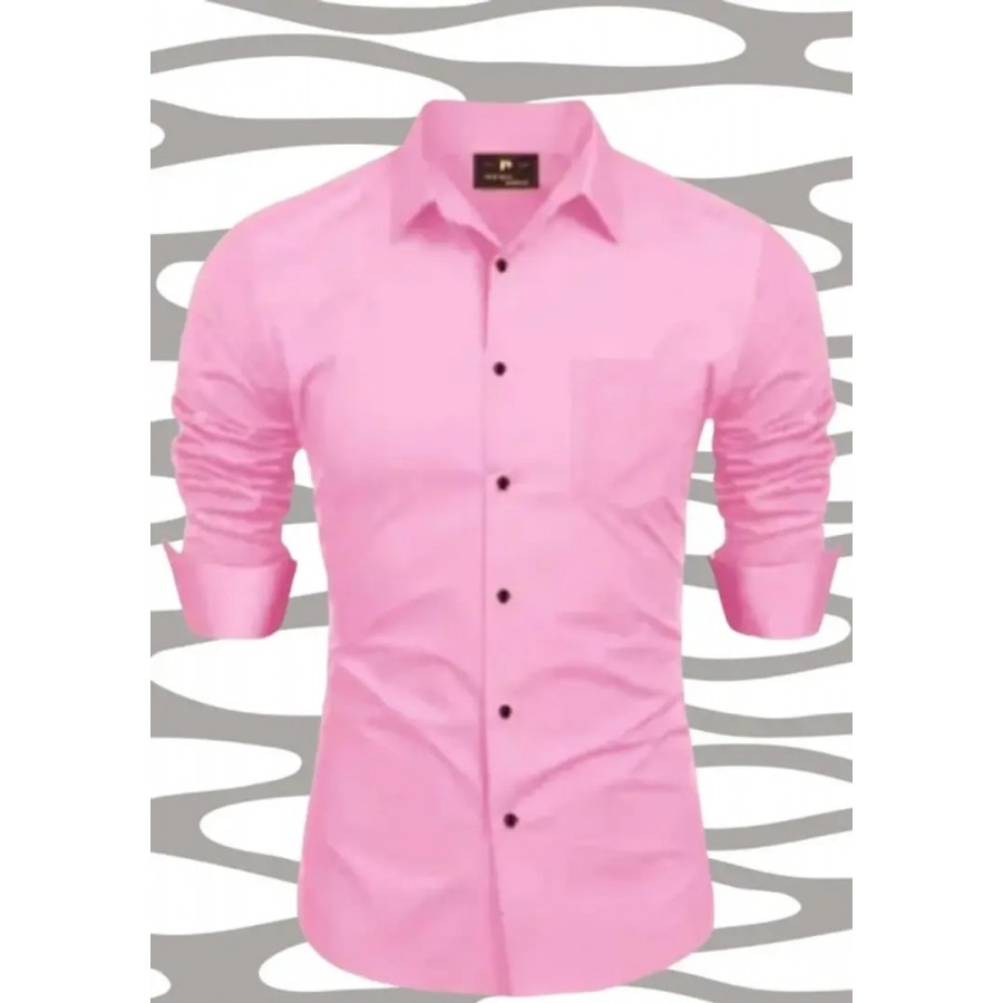 Classic Cotton Long Sleeves Solid Casual Shirts for Men