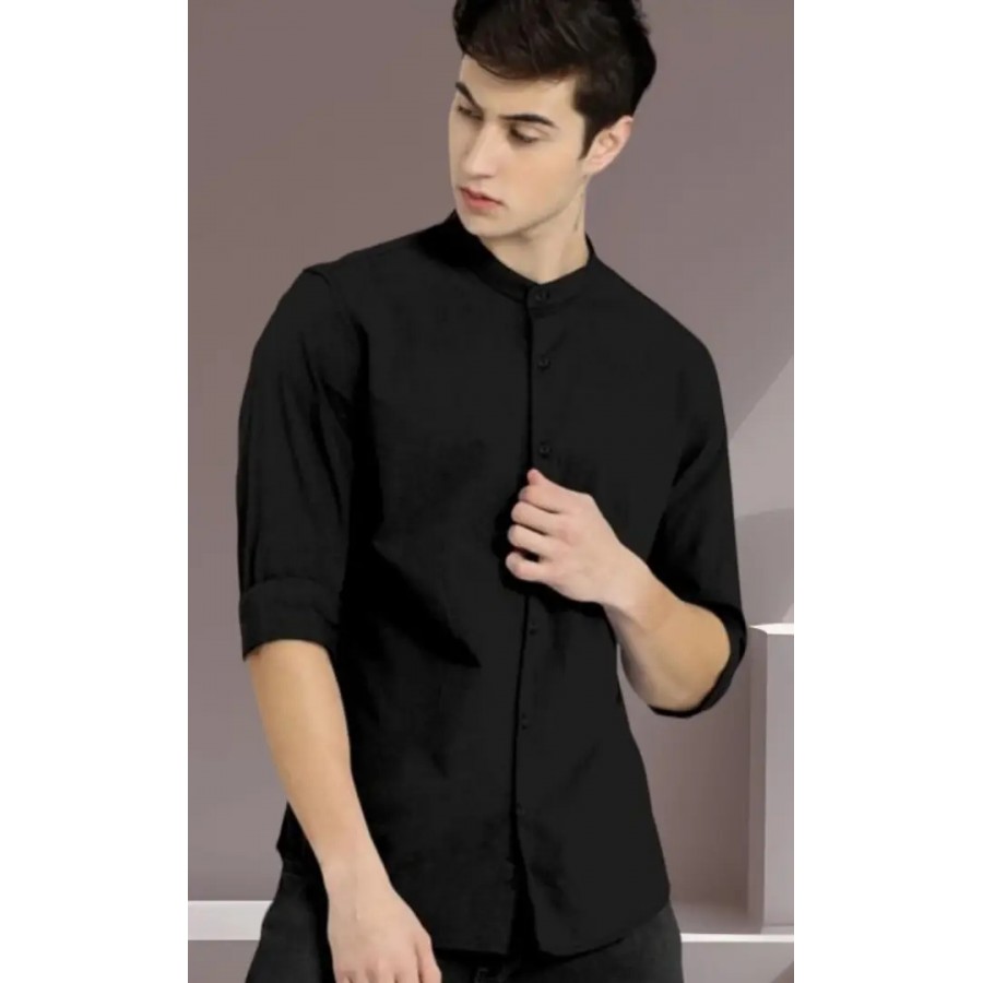 Classic Cotton Long Sleeves Solid Casual Shirts for Men