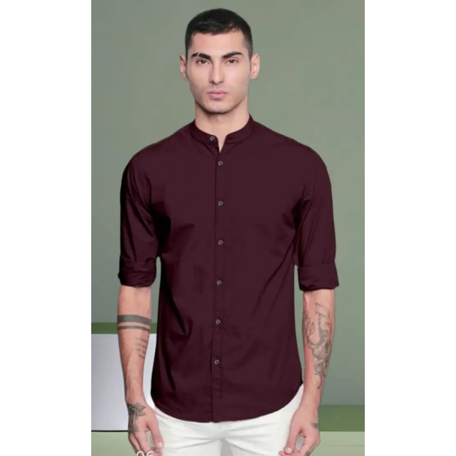 Classic Cotton Solid Casual Shirt For Men