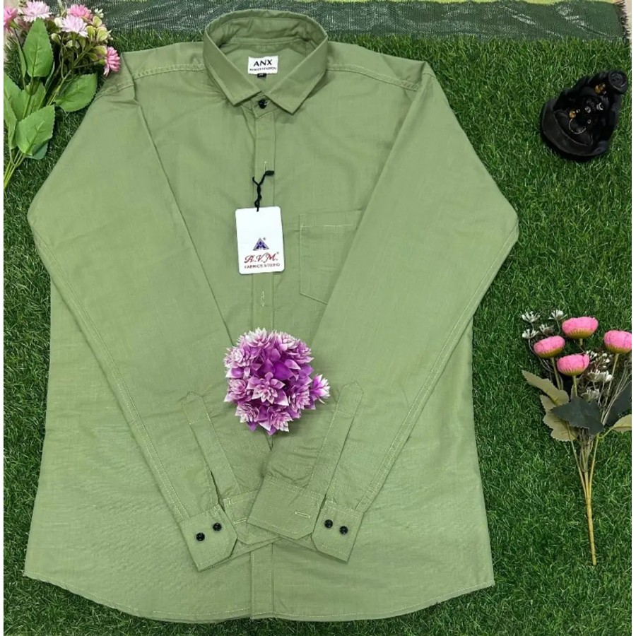 Classic Cotton Solid Casual Shirts for Men