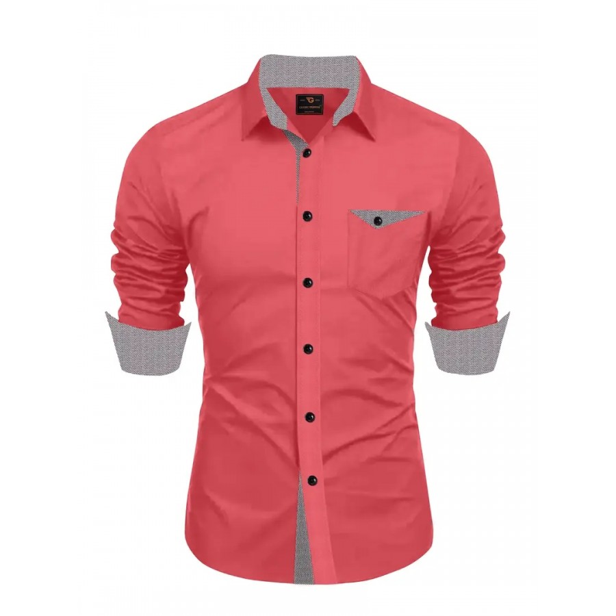 Classic Cotton Solid Casual Shirts for Men