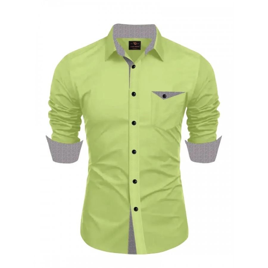 Classic Cotton Solid Casual Shirts for Men