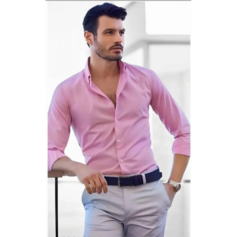 Classic Cotton Solid Casual Shirts for Men