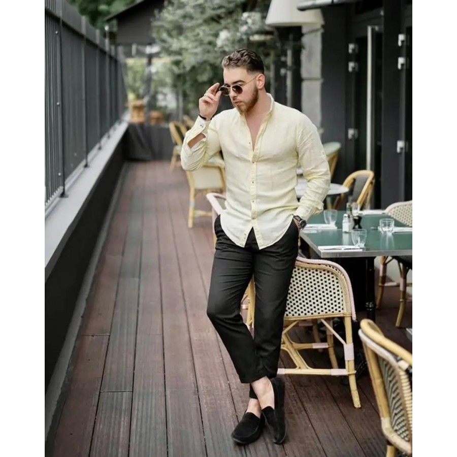 Classic Cotton Solid Casual Shirts for Men