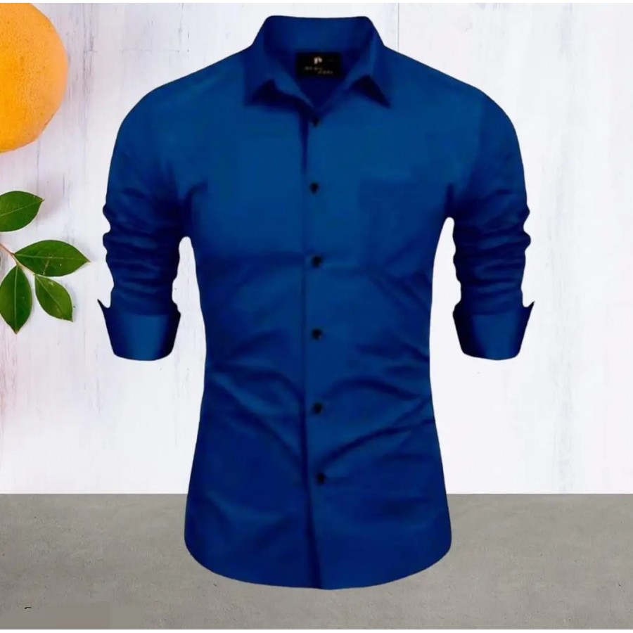 Classic Polycotton Long Sleeves Casual Shirts For Men