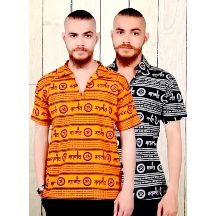 Classic Polycotton Printed Casual Shirts for Men, Pack of 2