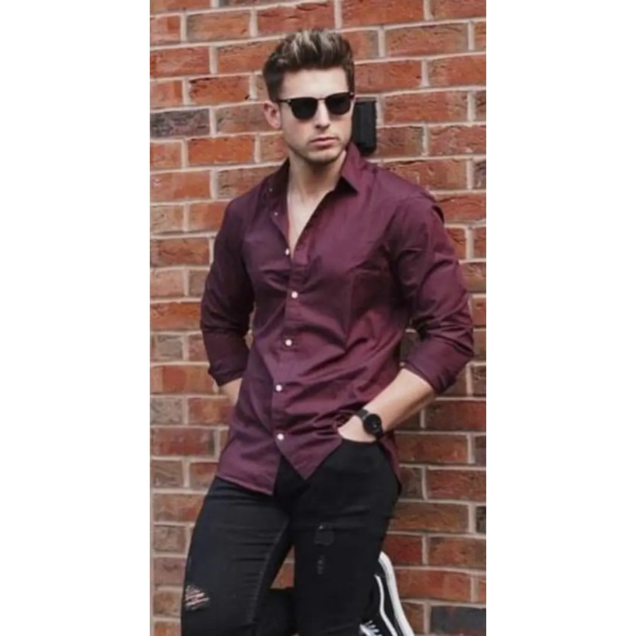 Classic Solid Casual Shirts for Men