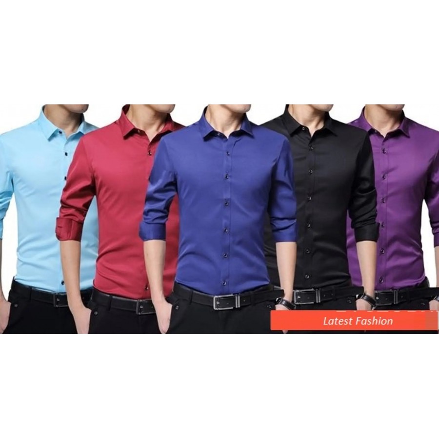 Combo of 5  Multicoloured Cotton Casual Shirts