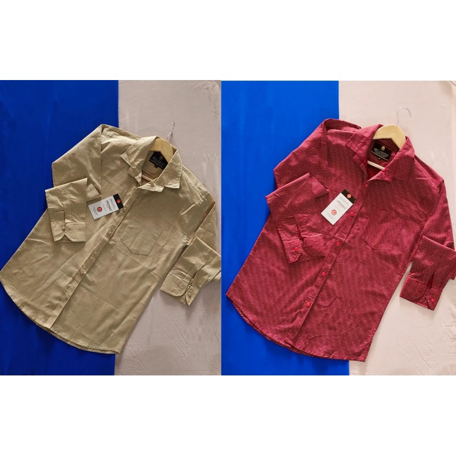 Combo of cream or maroon dotted Casual Shirt By Star Enterprises