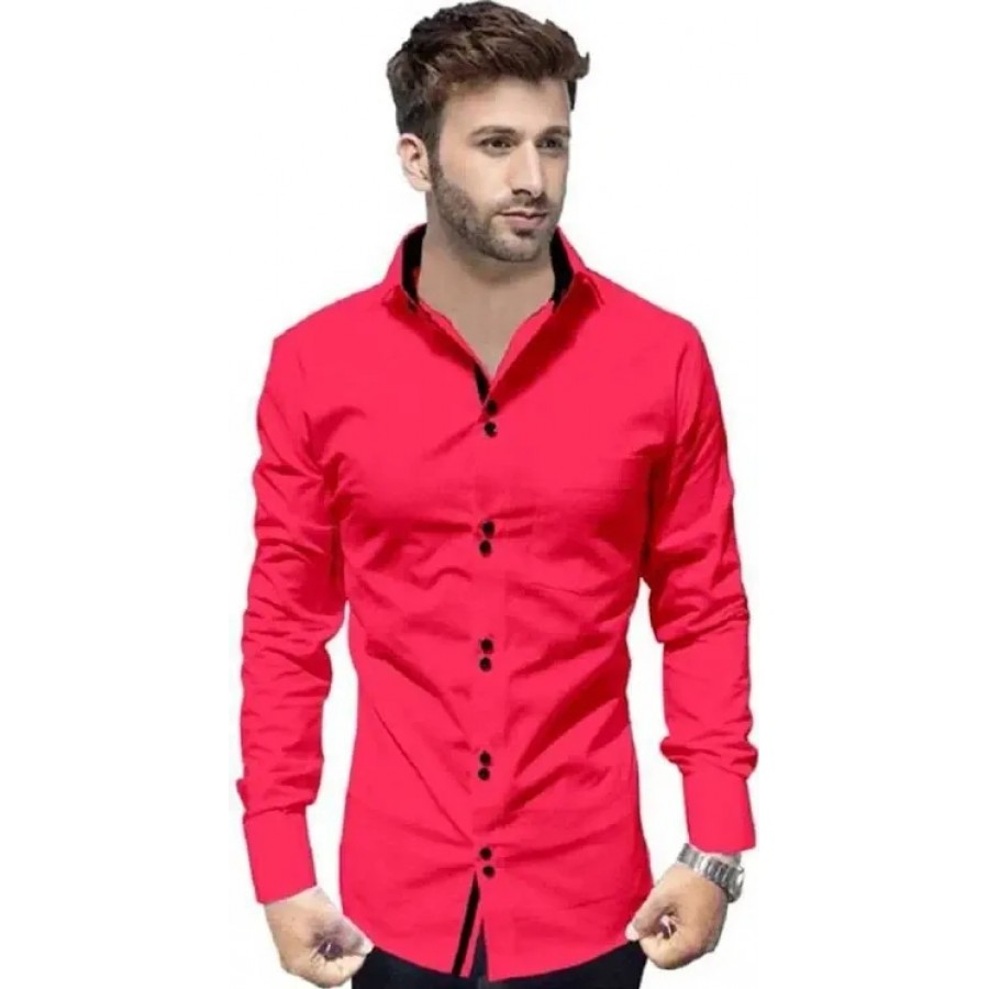 Cotton Blend Solid Shirt for Men