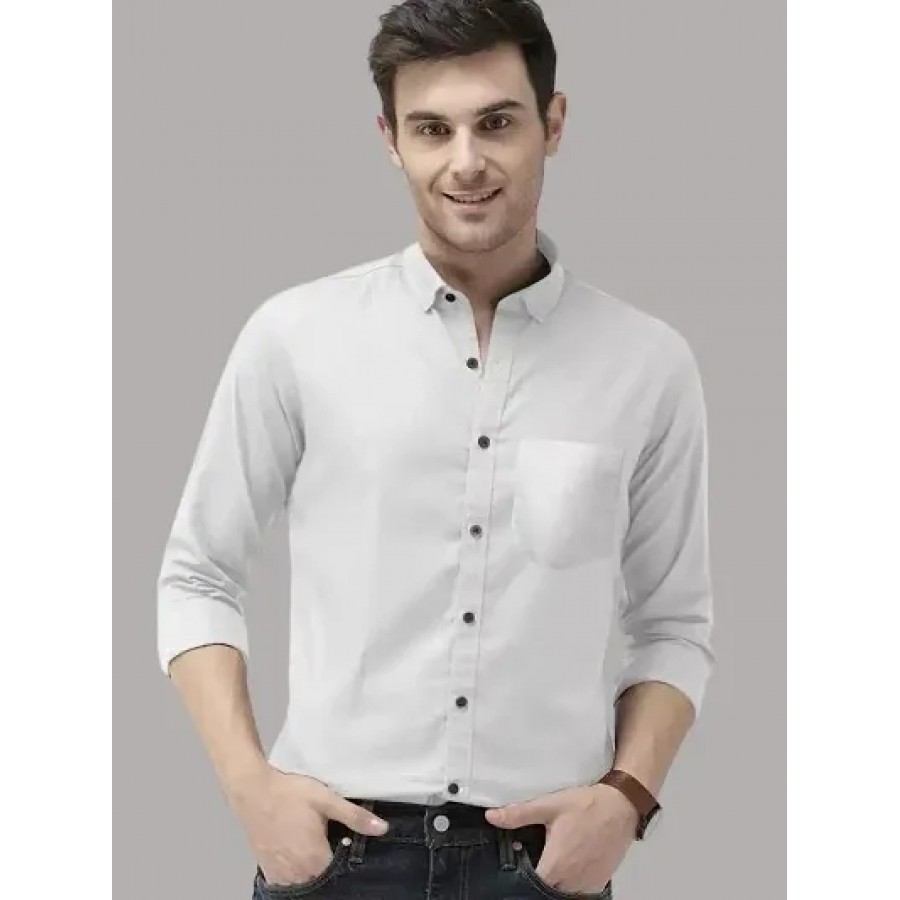 Cotton Blend White Shirt