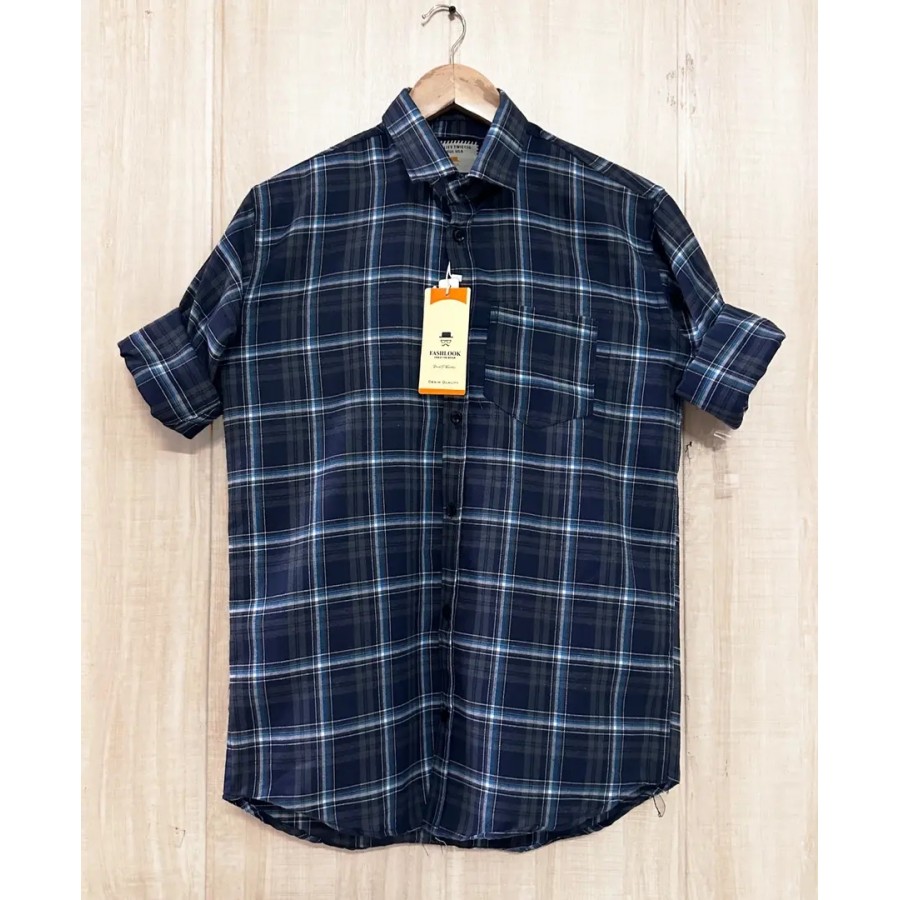 DarkBlue Bada Check Shirt