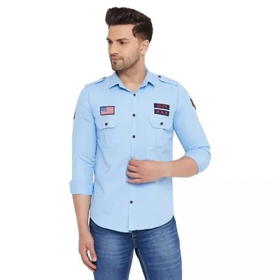 Designer Cargo Shirts for Men's - Heavy Cotton Fabric