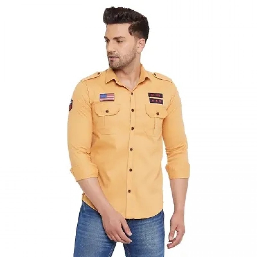 Designer Cargo Shirts for Men's - Heavy Cotton Fabric