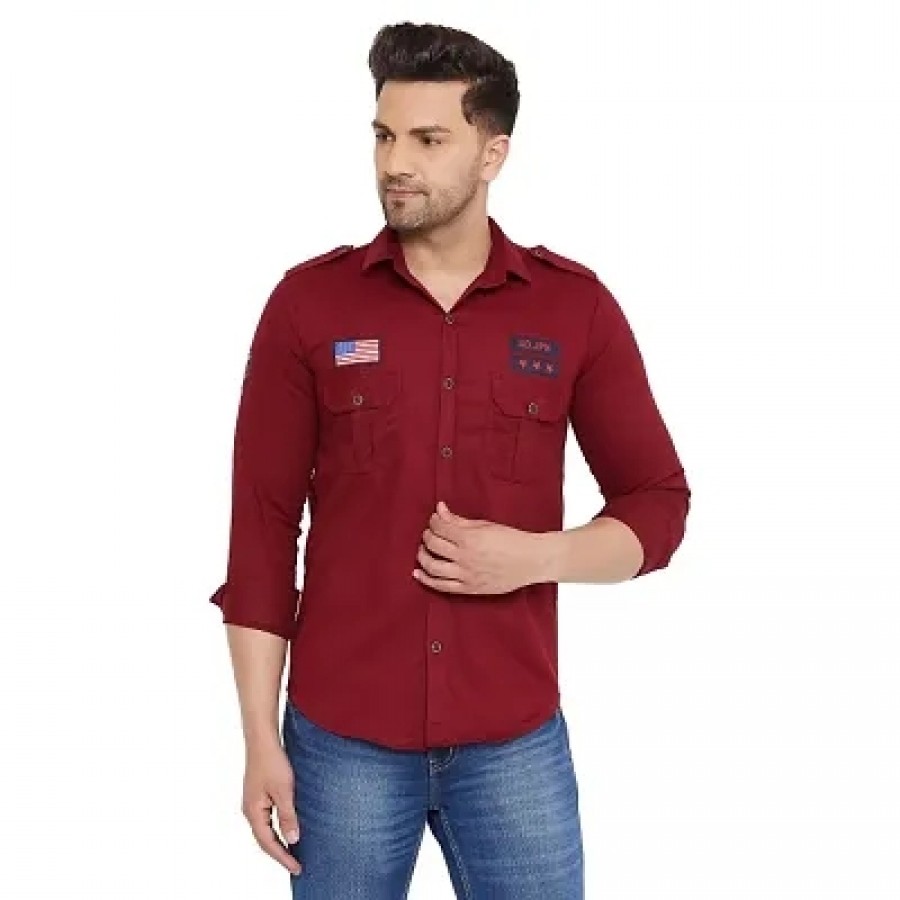 Designer Cargo Shirts for Men's - Heavy Cotton Fabric