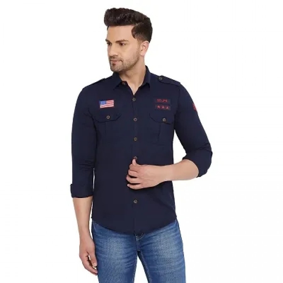 Designer Cargo Shirts for Men's - Heavy Cotton Fabric