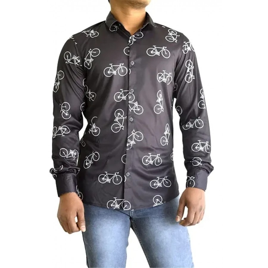 Designer Lycra Printed Multicoloured  Regular Fit Full Sleeve Shirts For Men