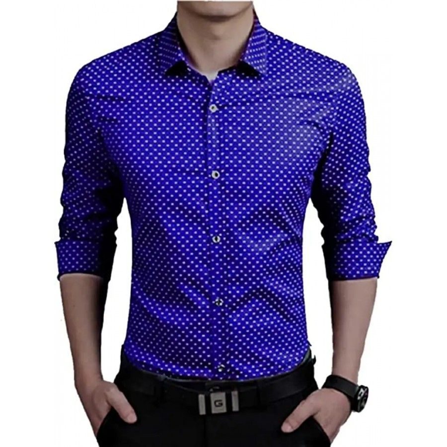 Dotted Casual Men Shirt