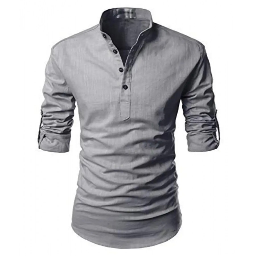 EDINWOLF Cotton Men's Casual Shirt - Grey (42)